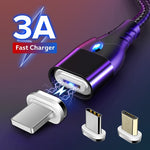 Magnetic Cable Fast 3A For iPhone 11 Samsung Charger