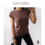 Plain T Shirt Women Cotton Elastic