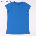 Plain T Shirt Women Cotton Elastic