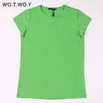 Plain T Shirt Women Cotton Elastic